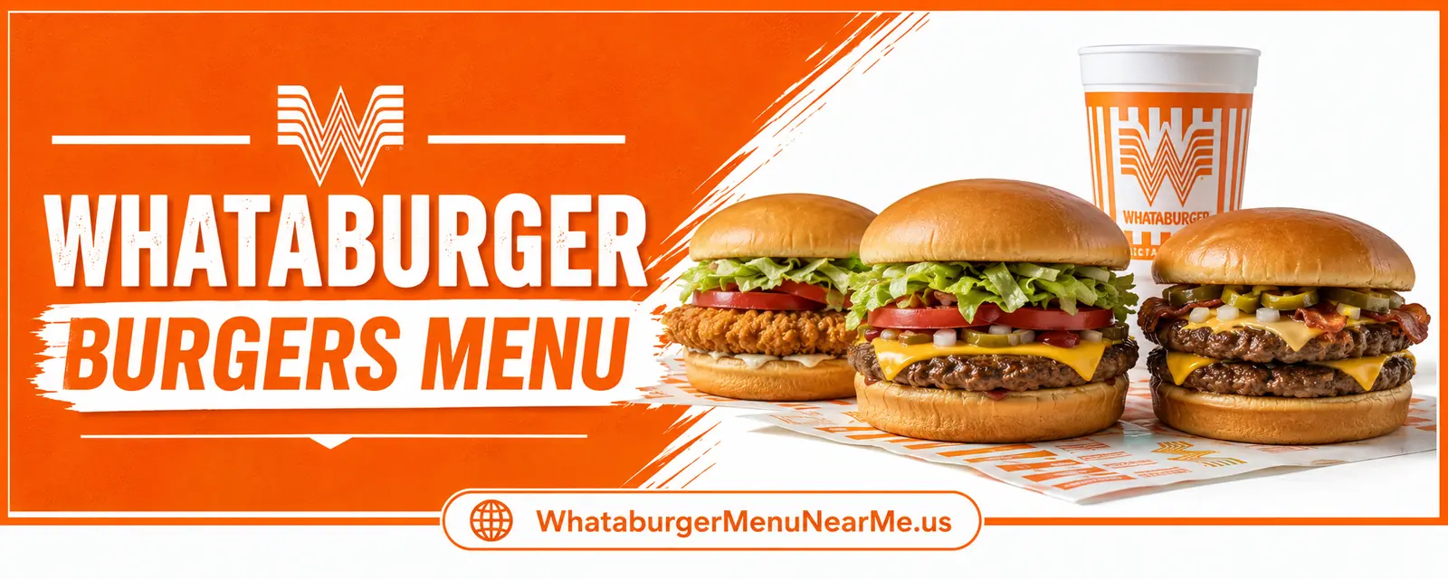 Whataburger burgers menu with prices